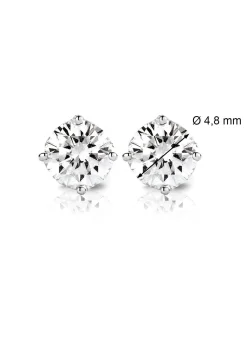 Diamond Point Solitair C|Solitair Classic<Witgouden solitair oorstekers, 0.80 ct diamant, Groeibriljant