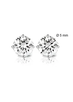 Diamond Point Solitair C|Solitair Classic<Witgouden solitair oorstekers, 0.94 ct diamant, Groeibriljant