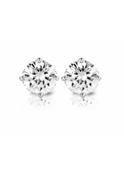 Diamond Point Solitair C|Solitair Classic<Witgouden solitair oorstekers, 0.52 ct diamant, Groeibriljant