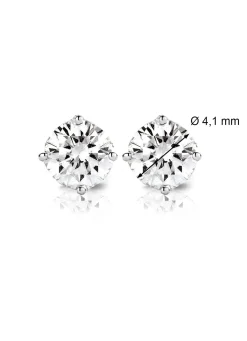 Diamond Point Solitair C|Solitair Classic<Witgouden solitair oorstekers, 0.58 ct diamant, Groeibriljant