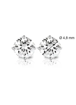 Diamond Point Solitair C|Solitair Classic<Witgouden solitair oorstekers, 0.84 ct diamant, Groeibriljant