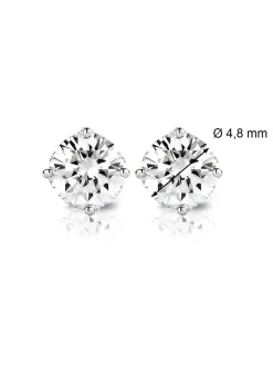 Diamond Point Solitair C|Solitair Classic<Witgouden solitair oorstekers, 0.88 ct diamant, Groeibriljant