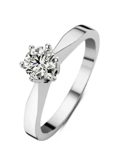 Diamond Point Solitair C|Solitair Classic<Witgouden solitairring, 0.31 ct diamant, Groeibriljant