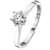Diamond Point Solitair C|Solitair Classic<Witgouden solitairring, 0.58 ct diamant, Groeibriljant