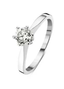 Diamond Point Solitair C|Solitair Classic<Witgouden solitairring, 0.54 ct diamant, Groeibriljant