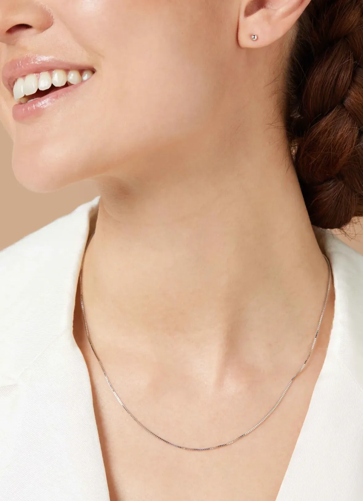 Diamond Point Witgouden Colliers|Lengtecolliers<Witgouden venetiaans collier Timeless Treasures (45cm)