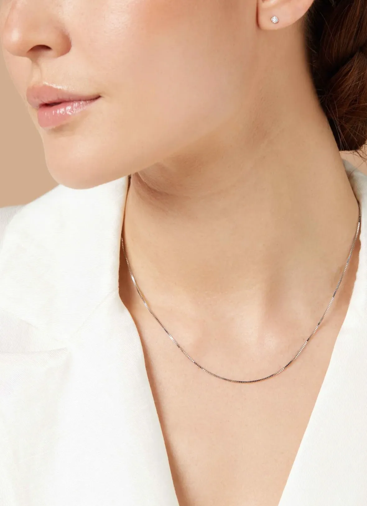 Diamond Point Witgouden Colliers|Lengtecolliers<Witgouden venetiaans collier Timeless Treasures (40cm)